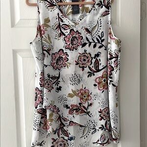 Chelsea & Theodore Floral Blouse - Pink, Green, Black